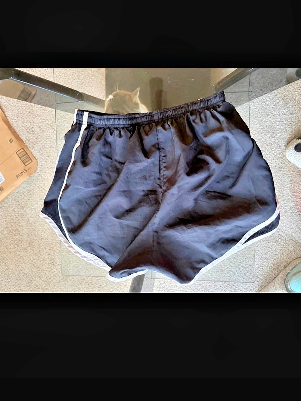 Nike Dri-FIT athletic shorts Black & White Medium
